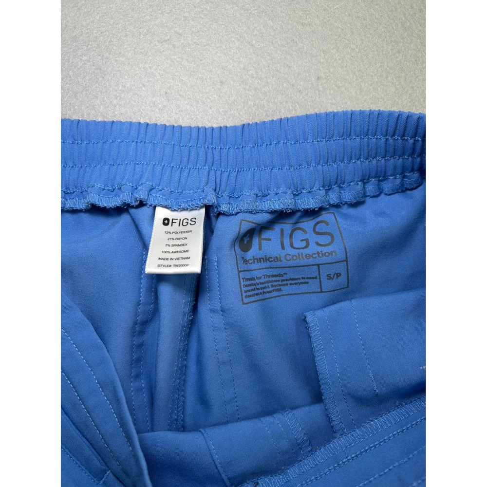 FIGS Yola Skinny Scrub Pants Womens Small Blue Cargo Technical Collection - Picture 5 of 6